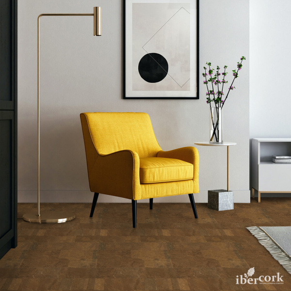 Пробковый клеевой паркет IberCork Саламанка маррон 6 SG